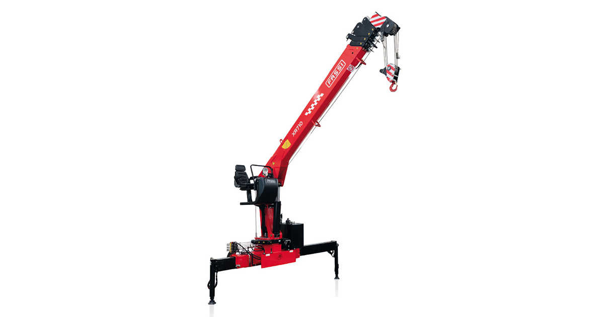 The Fassi XR710 crane, ready for the Far East markets