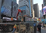 Fassi crane F335A Peterbilt Times Square NYC 