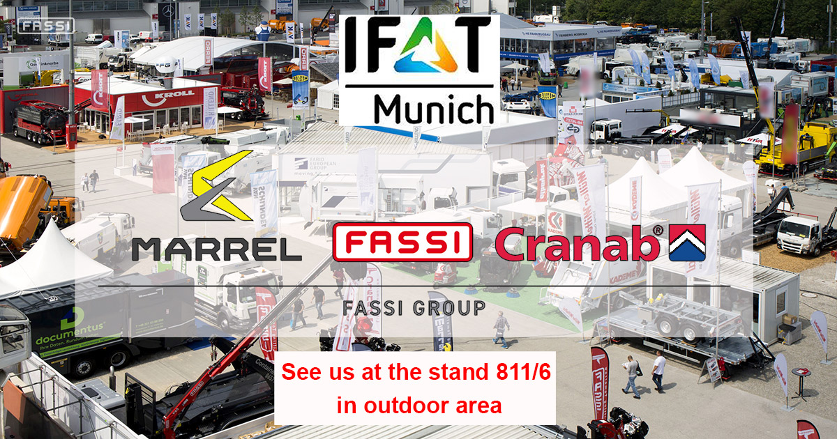 En la 28ª edición de IFAT, el Grupo Fassi apuesta por la innovación, la calidad y la sostenibilidad