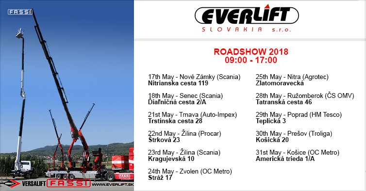 EverLift Slovakia Roadshow 2018