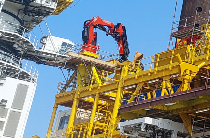 A Fassi F545RA crane installs Octopus sculpture - Fassi Crane