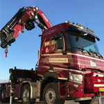 F1150RA.2.28 xhe-dynamic loader crane for a pioneering installation