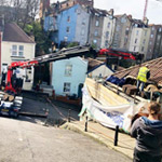 A Fassi F545RA.2.26 crane takes down a Banksy
