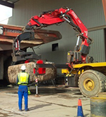 A Fassi truck crane F660RA model with 8.5ton tyres manipulator in Zambia