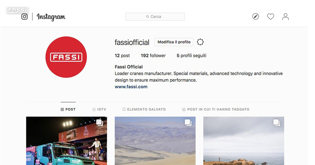 Fassi lance « Fassiofficial » sur Instagram