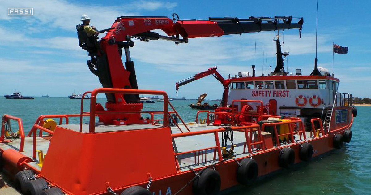 A Fassi marine in Western Australia Fassi Crane