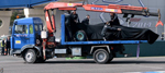 Fassi loader crane at Jerez circuit - mercedes f1