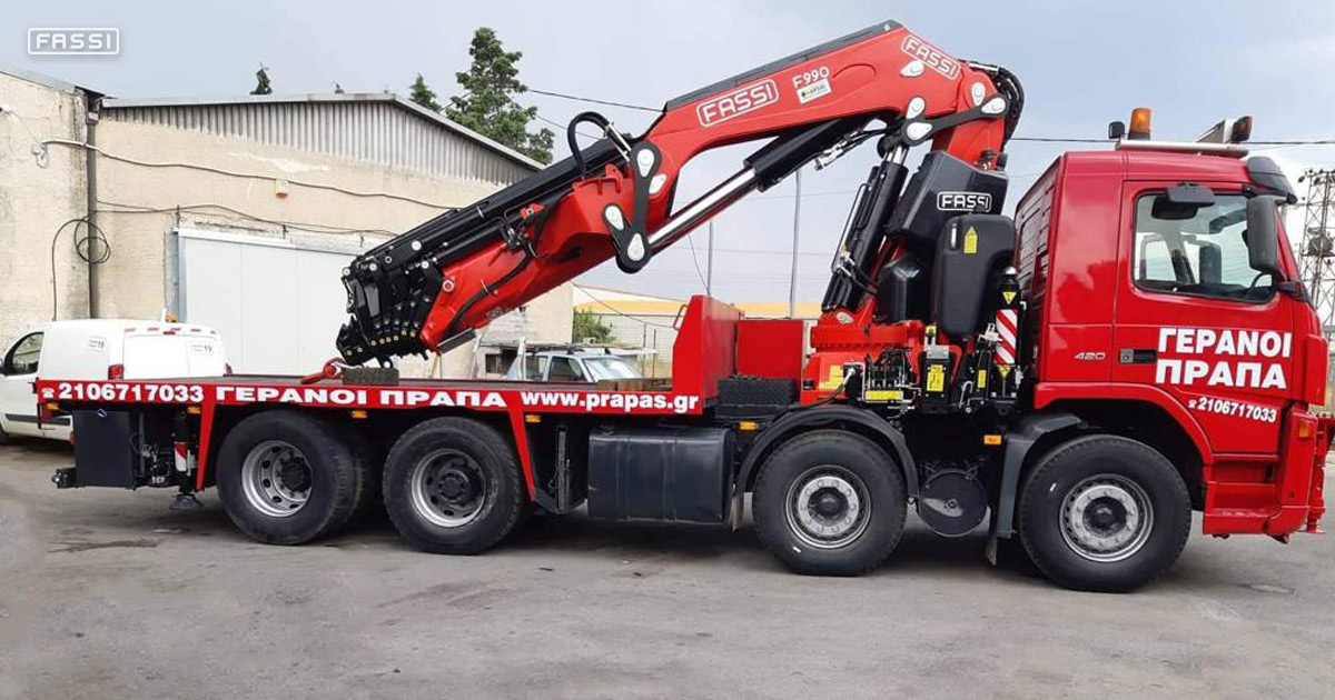 Fassi-Kran F990RA.2.28 in Griechenland