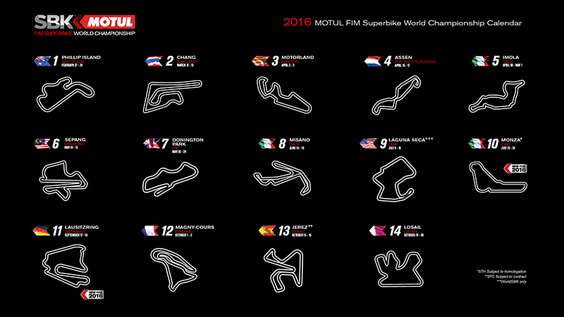 SBK 2016 - Calendar